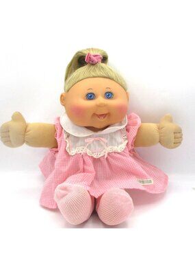 CPK Blonde Ponytail Doll blue Eyes Teeth 2011 Jakks Pacific 14"